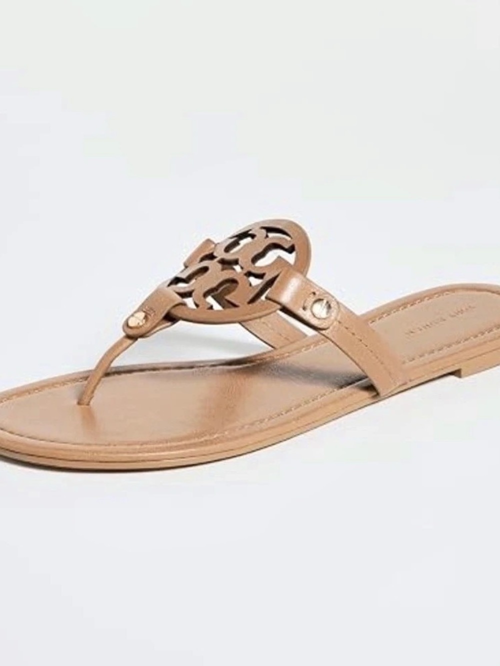 Tory Burch Miller Tan Patent Sandals Size 8